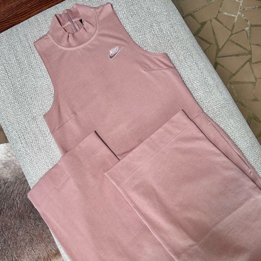 Nike Sportswear cropped wide leg jersey jumpsuit - Picture 4 of 9